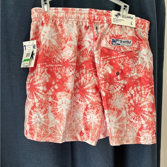 Trunks bathing suit, new with tags, orange and white tie-dye - Picture 4 of 7
